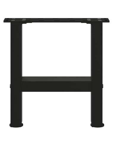 Gambe per Tavolino 2 pz Nero 30×40 cm in Acciaio