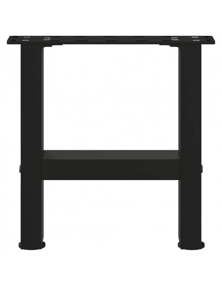 Gambe per Tavolino 2 pz Nero 30×40 cm in Acciaio