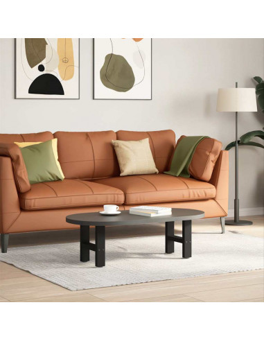 Gambe per Tavolino da Caffè Nere 2 pz 30x(30-31) cm Acciaio