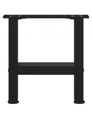 Gambe per Tavolino da Caffè Nere 2 pz 30x(30-31) cm Acciaio