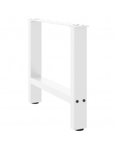 Gambe per Tavolino 2 pz Bianco 42×50 cm in Acciaio