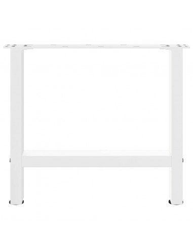 Gambe per Tavolino 2 pz Bianco 42×50 cm in Acciaio
