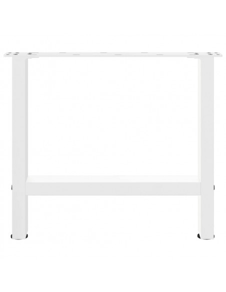 Gambe per Tavolino 2 pz Bianco 42×50 cm in Acciaio