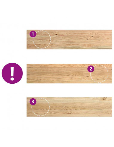 Gradini 8 pz 110x30x2 cm in Rovere Massello Non Trattato