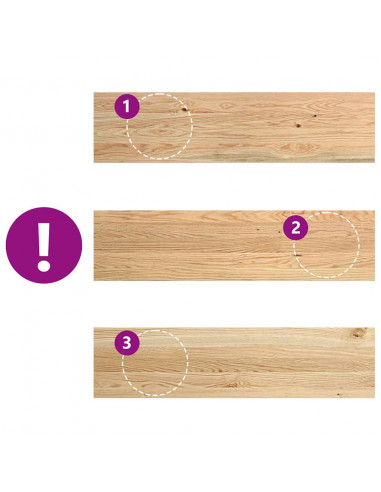 Gradini 8 pz 100x25x2 cm in Rovere Massello Non Trattato