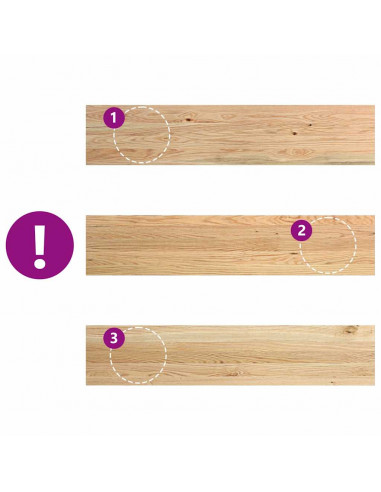 Gradini 16 pz 120x25x2 cm in Rovere Massello Non Trattato