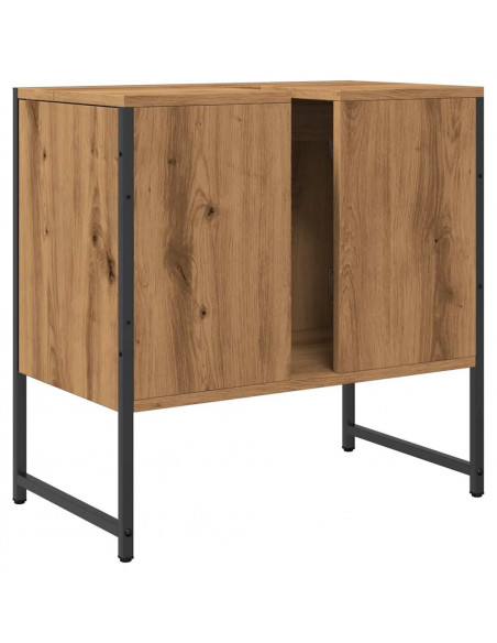 Mobile Lavabo Bagno Rovere Artigianale Legno Multistrato