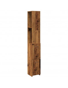 Mobile da Bagno Legno Antico 25x25x170 cm in Truciolato