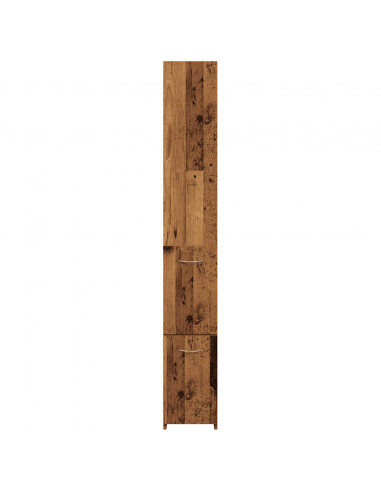 Mobile da Bagno Legno Antico 25x25x170 cm in Truciolato