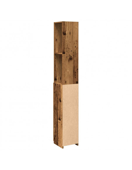 Mobile da Bagno Legno Antico 25x25x170 cm in Truciolato