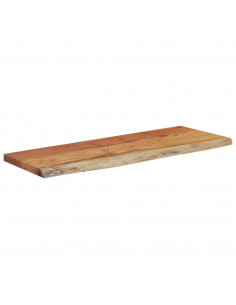 Mensola a Muro 80x30x3,8cm Rettangolare Legno Acacia Bordi Vivi 2