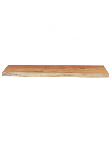 Mensola a Muro 80x30x3,8cm Rettangolare Legno Acacia Bordi Vivi