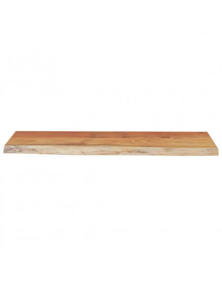 Mensola a Muro 80x30x3,8cm Rettangolare Legno Acacia Bordi Vivi