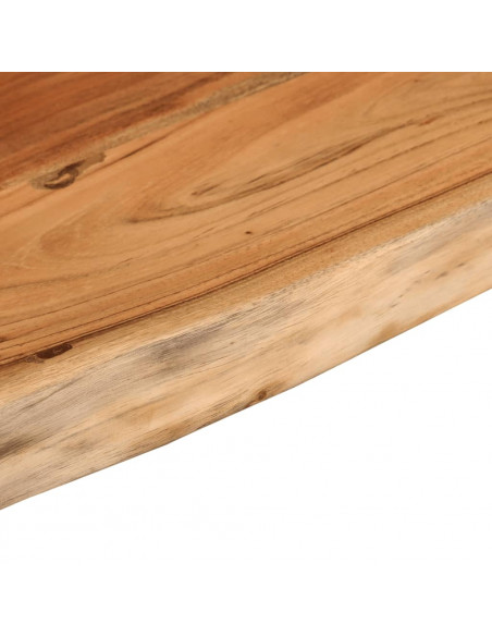 Mensola a Muro 80x30x3,8cm Rettangolare Legno Acacia Bordi Vivi