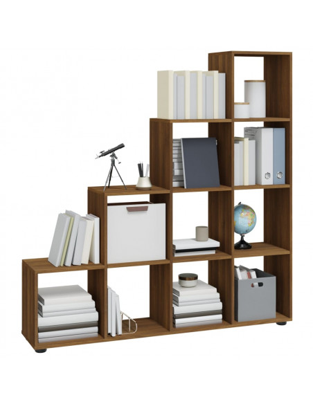 Libreria a Scala Rovere Marrone 142 cm in Legno Multistrato