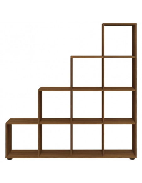 Libreria a Scala Rovere Marrone 142 cm in Legno Multistrato