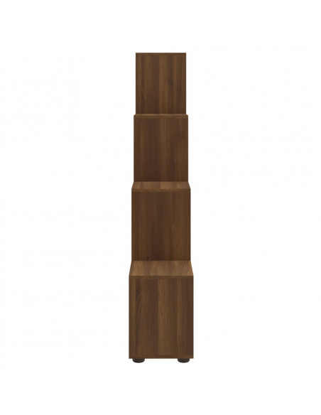 Libreria a Scala Rovere Marrone 142 cm in Legno Multistrato