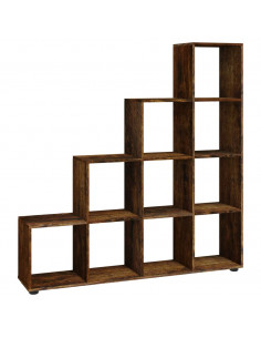 Libreria a Scala Rovere Fumo 142 cm in Legno Multistrato