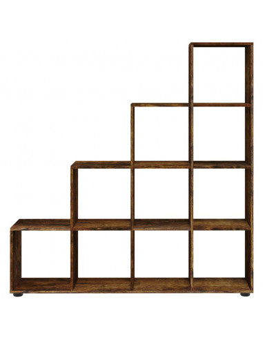 Libreria a Scala Rovere Fumo 142 cm in Legno Multistrato