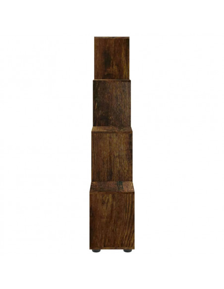 Libreria a Scala Rovere Fumo 142 cm in Legno Multistrato