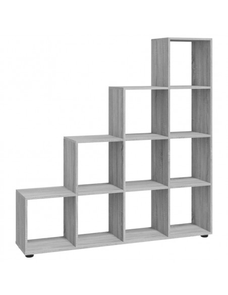 Libreria a Scala Grigio Sonoma 142 cm in Legno Multistrato