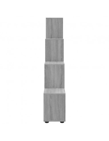 Libreria a Scala Grigio Sonoma 142 cm in Legno Multistrato