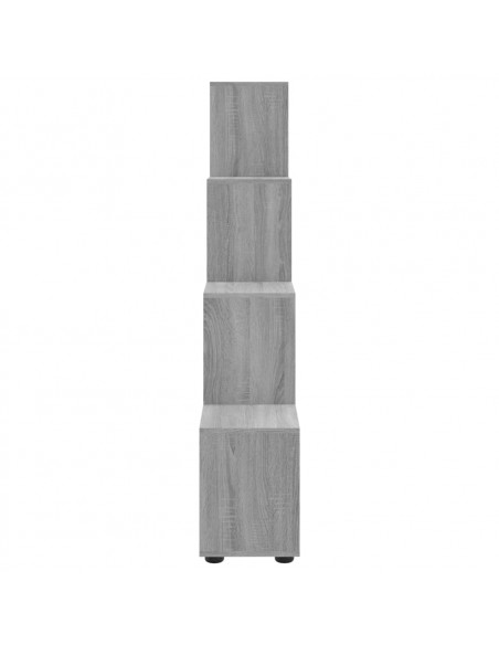 Libreria a Scala Grigio Sonoma 142 cm in Legno Multistrato