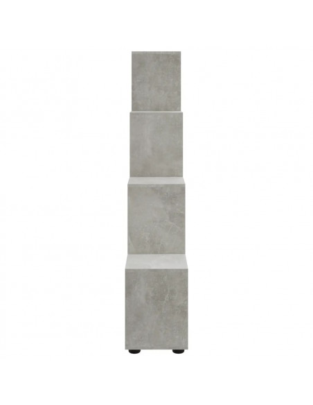 Libreria a Scala Grigio Cemento 142 cm in Legno Multistrato