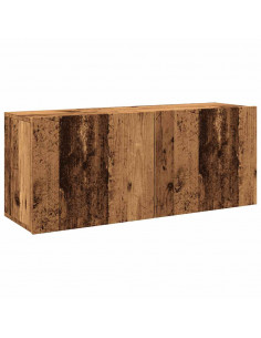 Mobile TV a Parete Legno Antico 100x30x41 cm