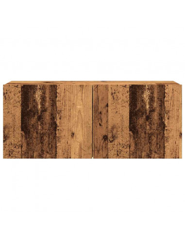 Mobile TV a Parete Legno Antico 100x30x41 cm