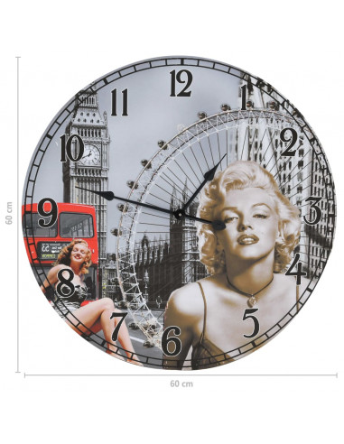 Orologio da Parete Vintage Marilyn Monroe 60 cm