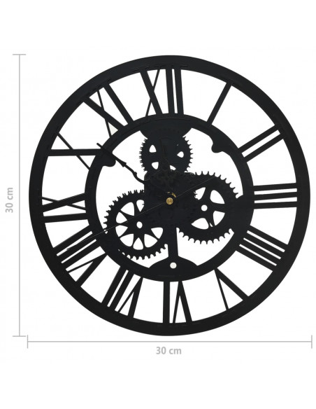 Orologio da Parete Nero 30 cm Acrilico