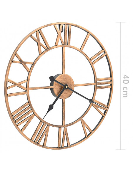 Orologio da Parete in Metallo 40 cm Dorato