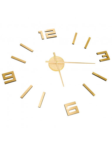 Orologio da Parete 3D Design Moderno Oro 100 cm XXL