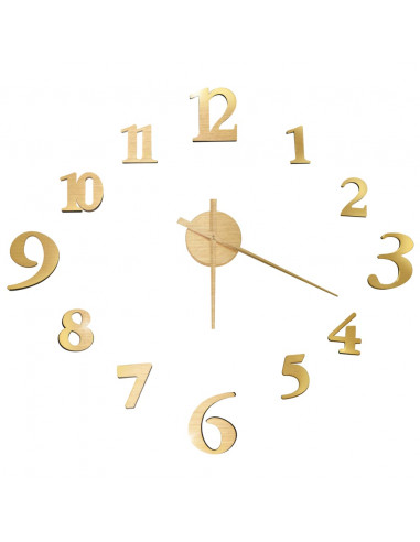 Orologio da Parete 3D Design Moderno Oro 100 cm XXL