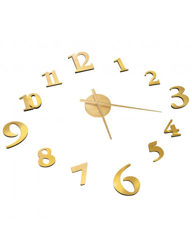 Orologio da Parete 3D Design Moderno Oro 100 cm XXL