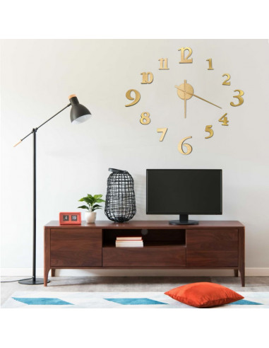 Orologio da Parete 3D Design Moderno Oro 100 cm XXL
