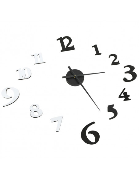 Orologio da Parete 3D Design Moderno Nero e Bianco 100 cm XXL