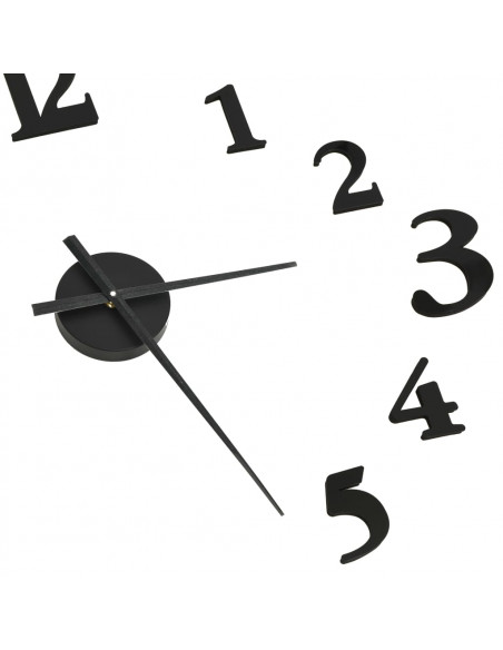 Orologio da Parete 3D Design Moderno Nero e Bianco 100 cm XXL