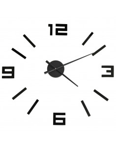 Orologio da Parete 3D Design Moderno Nero 100 cm XXL