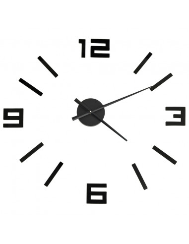 Orologio da Parete 3D Design Moderno Nero 100 cm XXL