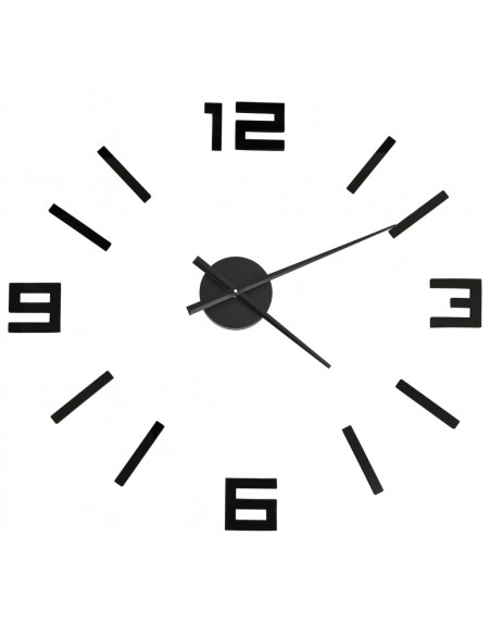 Orologio da Parete 3D Design Moderno Nero 100 cm XXL