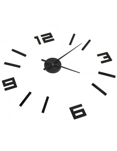 Orologio da Parete 3D Design Moderno Nero 100 cm XXL