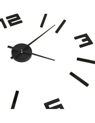 Orologio da Parete 3D Design Moderno Nero 100 cm XXL