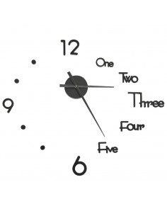 Orologio da Parete 3D Design Moderno Nero 100 cm XXL