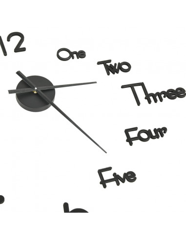 Orologio da Parete 3D Design Moderno Nero 100 cm XXL