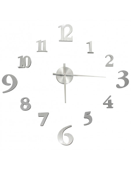 Orologio da Parete 3D Design Moderno Argento 100 cm XXL