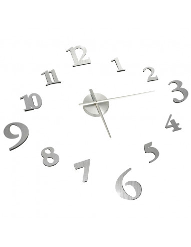 Orologio da Parete 3D Design Moderno Argento 100 cm XXL