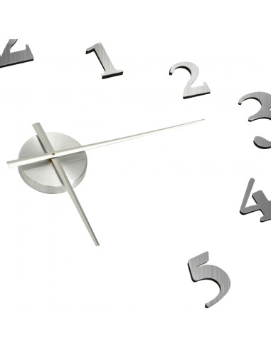 Orologio da Parete 3D Design Moderno Argento 100 cm XXL