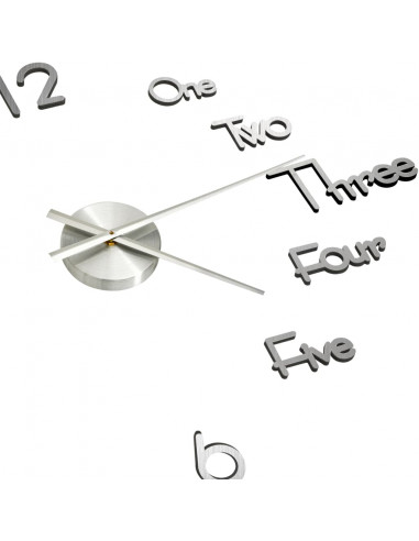 Orologio da Parete 3D Design Moderno Argento 100 cm XXL